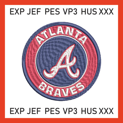 Atlanta Braves Logo Embroidery MLB machine embroidery design