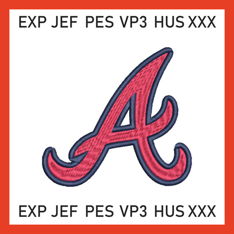 Atlanta Logo Embroidery MLB machine embroidery design