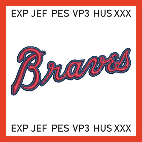 Braves Embroidery MLB machine embroidery design