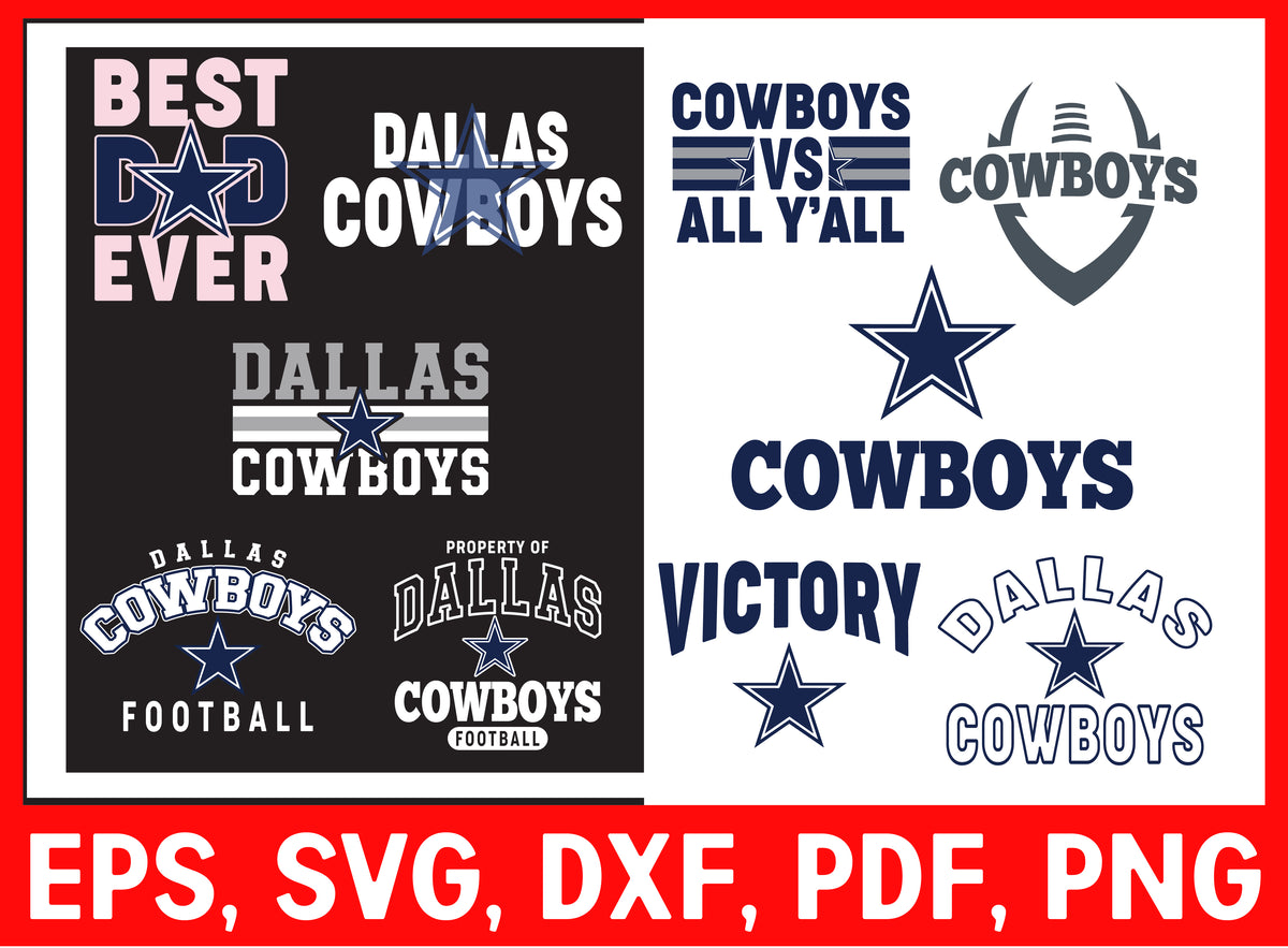 Bundle 2 Dallas Cowboys Football Team Sport Lover T-Shirt Design EPS S ...