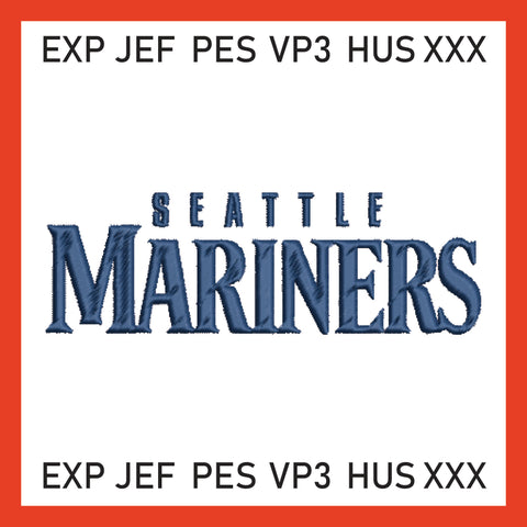 Mariner Star Nautical Embroidery Seattle Mariners Embroidery Mlb Embroidery &nbsp;Basebal Embroidery Machine Embroidery Design, 4 File sizes- Instant Download &amp; PDF File