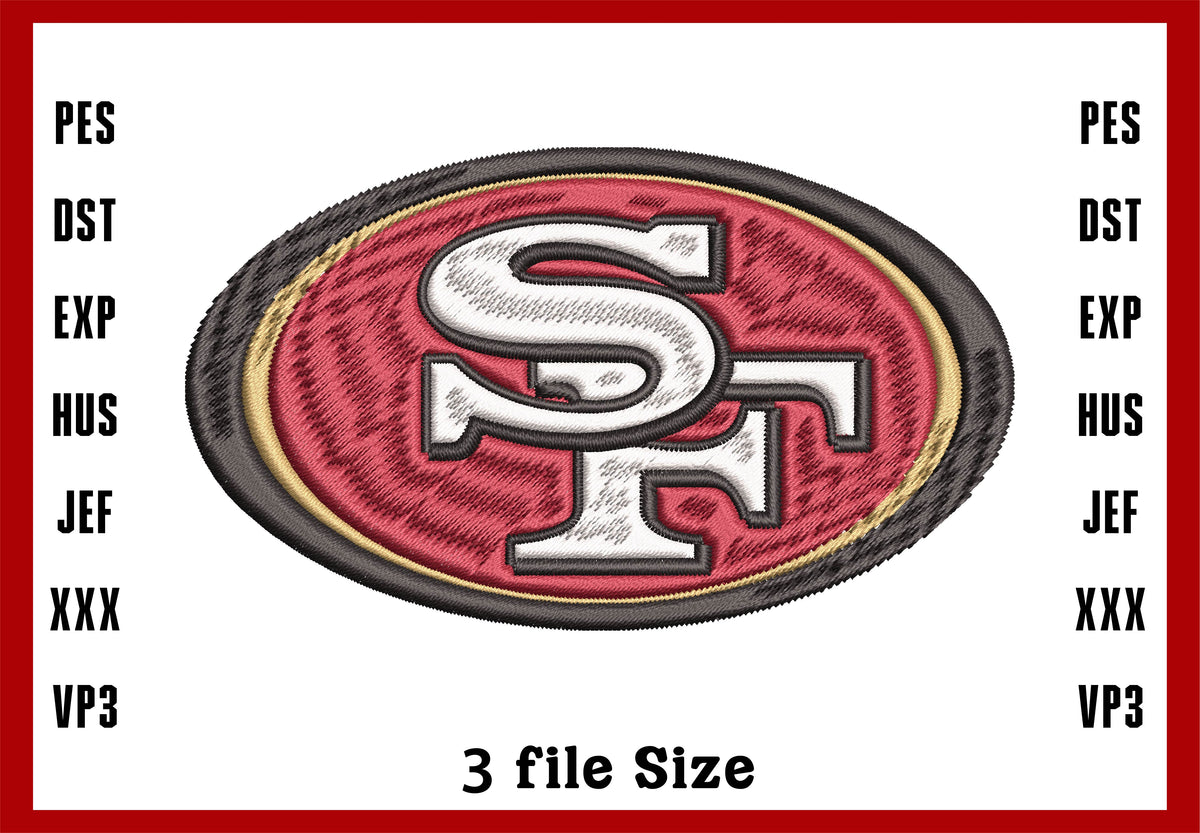 San Francisco 49ers Embroidery Design, Machine Embroidery Design, 4 Fi 