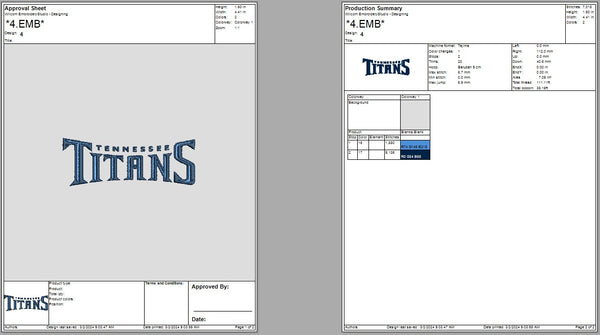 Tennessee Titans Logo Embroidery, NFL football embroidery, Machine Embroidery Design, 4 File sizes- Instant Download & PDF File
