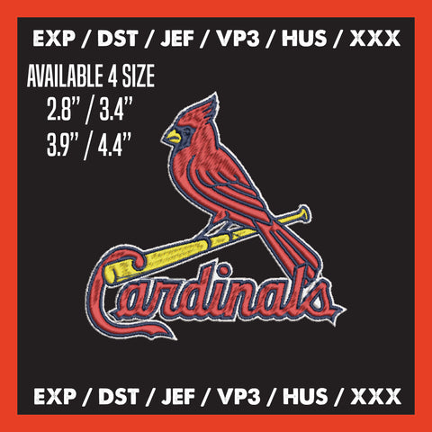 &nbsp;St. Louis Cardinals Logo Mlb Embroidery, Machine Embroidery, Baseball Embroidery, Machine Embroidery Design, 4 File sizes- Instant Download