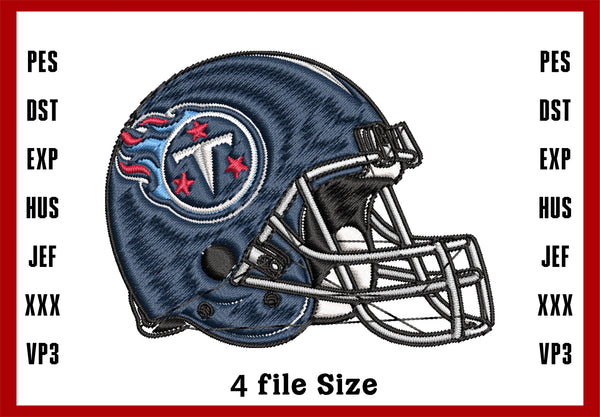 Tennessee Titans Helmet Embroidery, Tennessee Titans Logo Embroidery, NFL football embroidery, Machine Embroidery Design, 4 File sizes- Instant Download & PDF File