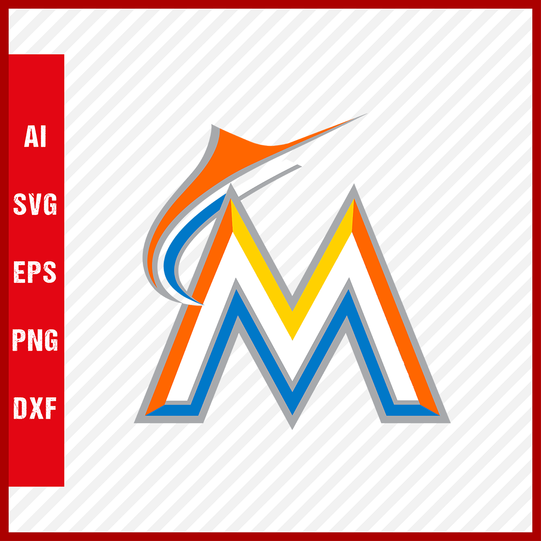 Miami Marlins logo Digital File (SVG cutting file + pdf+png+dxf)