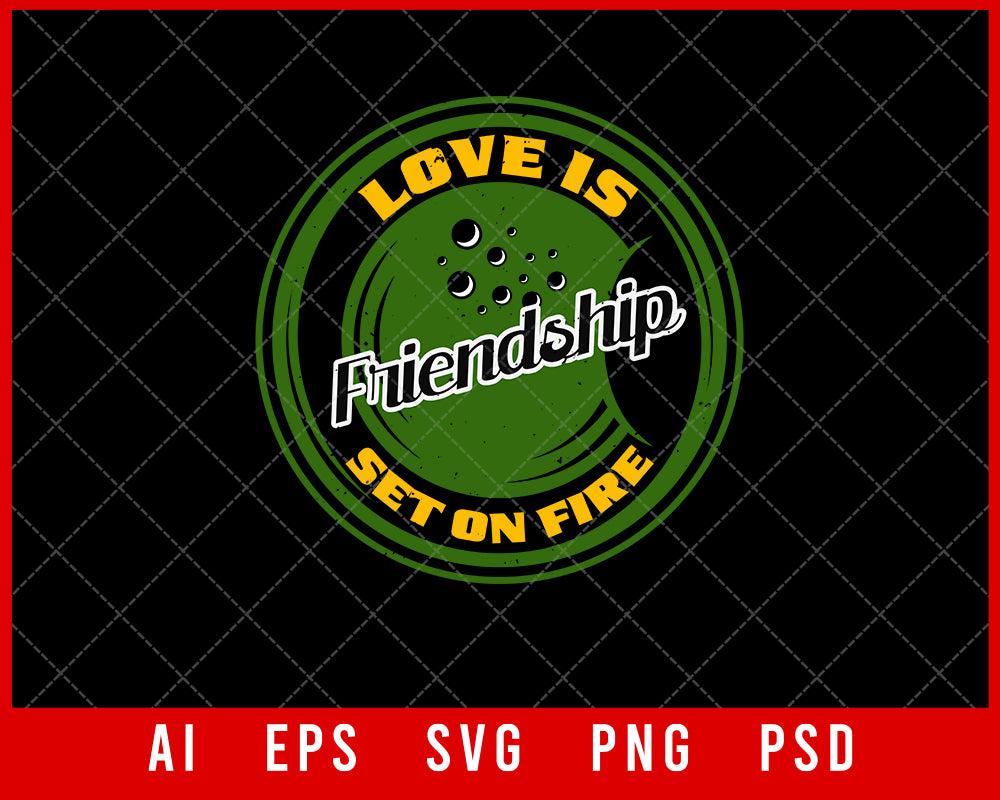 Love is friendship Best Friend T-shirt Design | Creative Design Maker