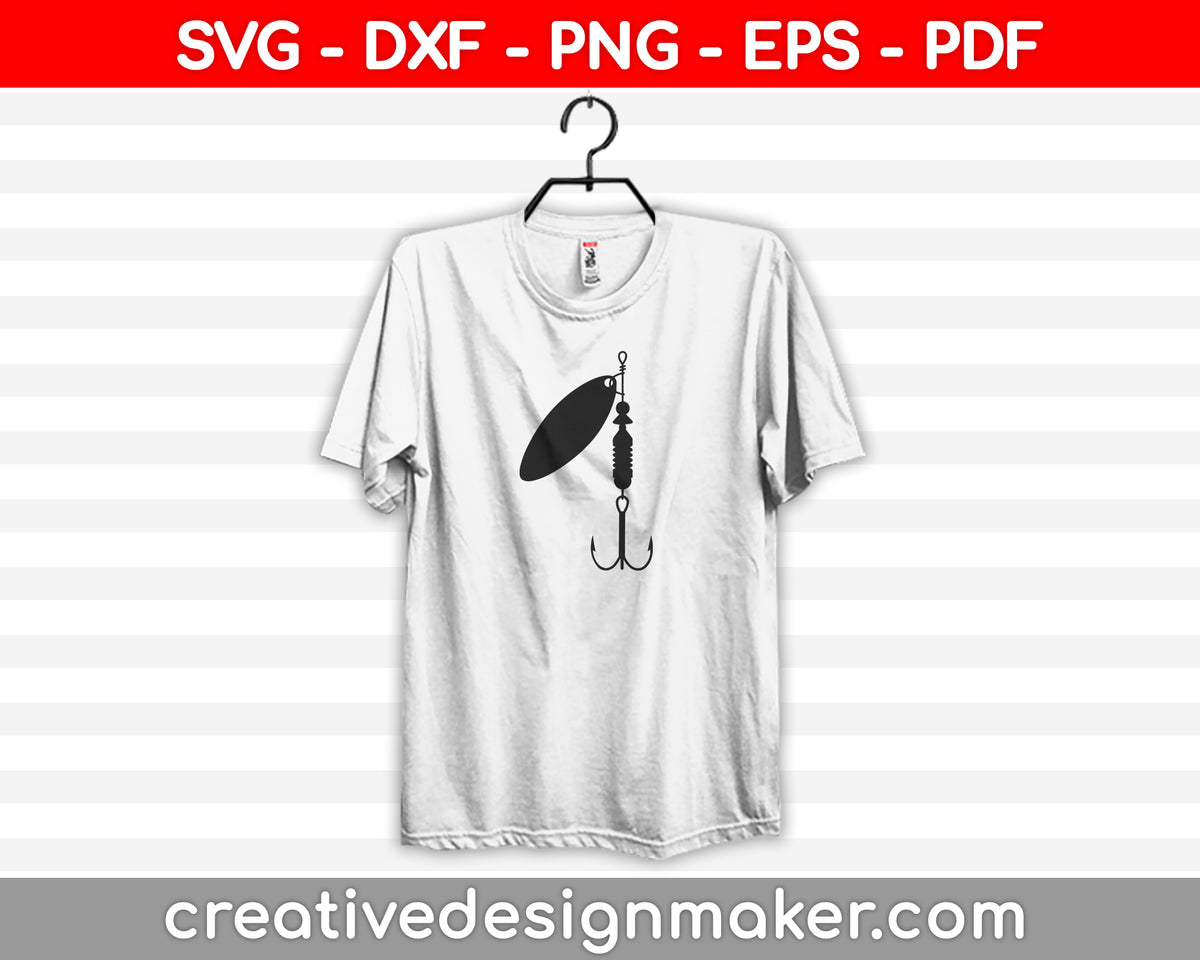 Fishing Hook SVG, DXF, PNG, EPS, PDF Printable Files – Creativedesignmaker