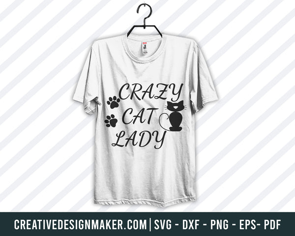 razy Cat Lady Design Svg Dxf Eps Png files for Cricut, Silhouette, Cat Svg Dxf Png Eps Pdf Printable Files