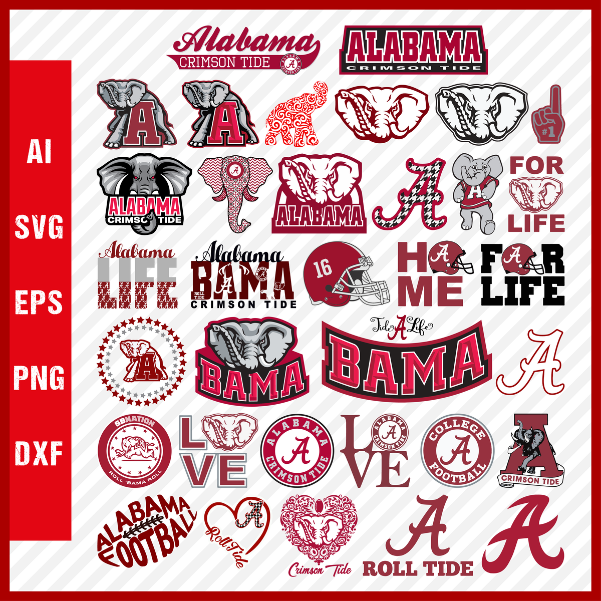 Black Alabama Crimson Tide 16'' Team Logo Cutout