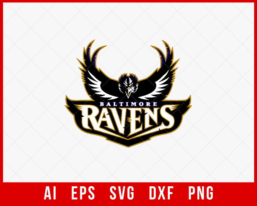 Baltimore Ravens Art Drawing SVG  Creative Design Maker –  Creativedesignmaker