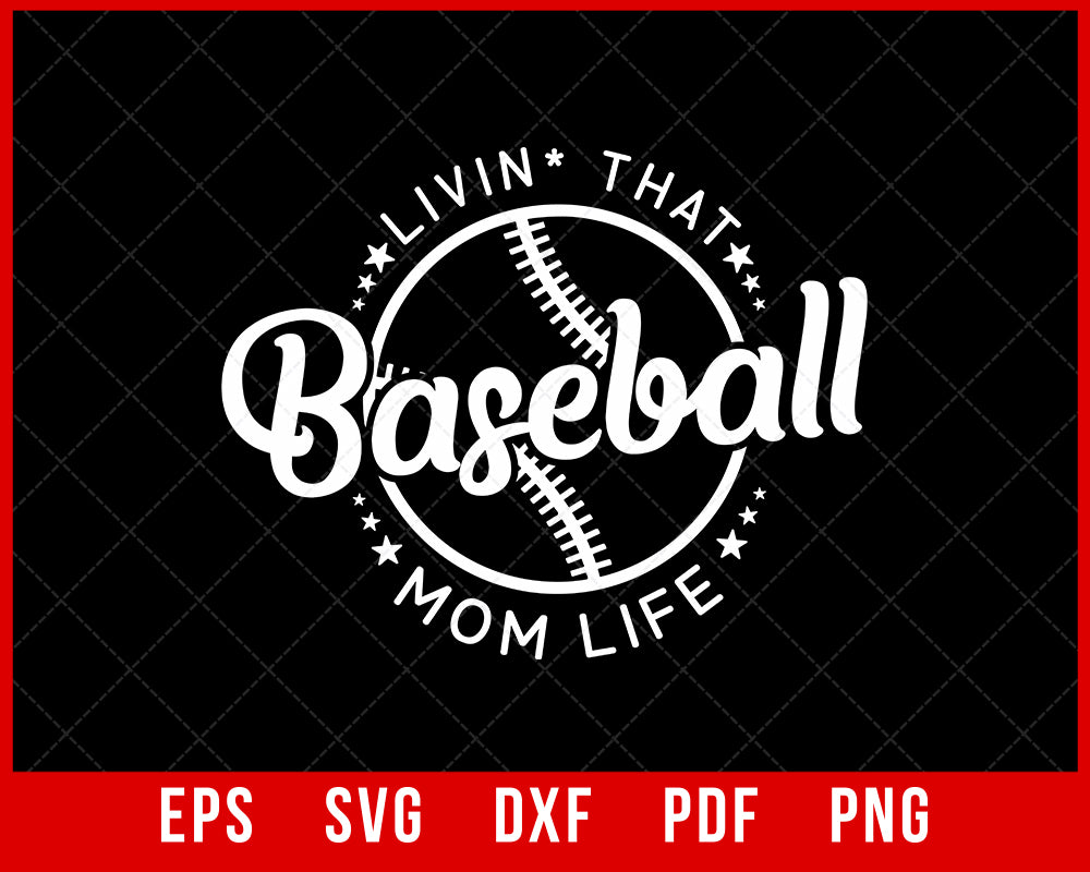 Baseball Mama Baseball Lover T-shirt Mama SVG