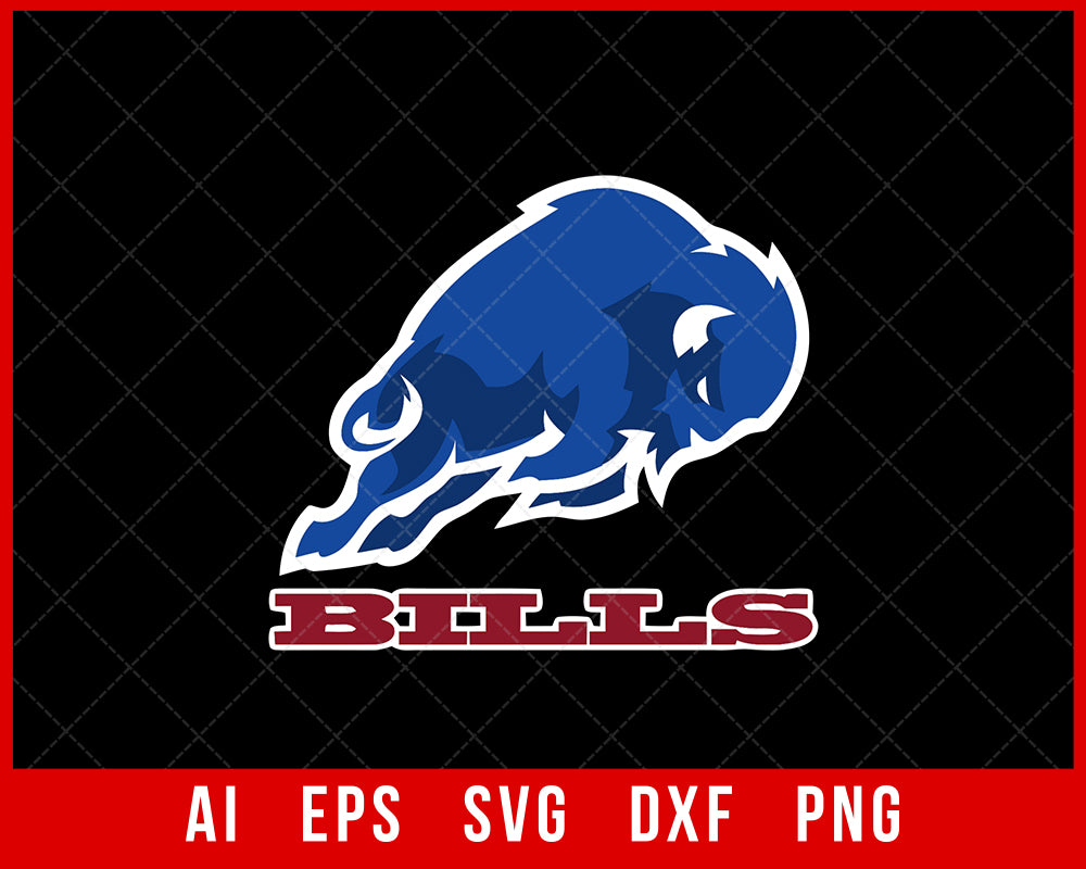NFL Buffalo Bills Logo Clipart SVG  Creative Design Maker –  Creativedesignmaker