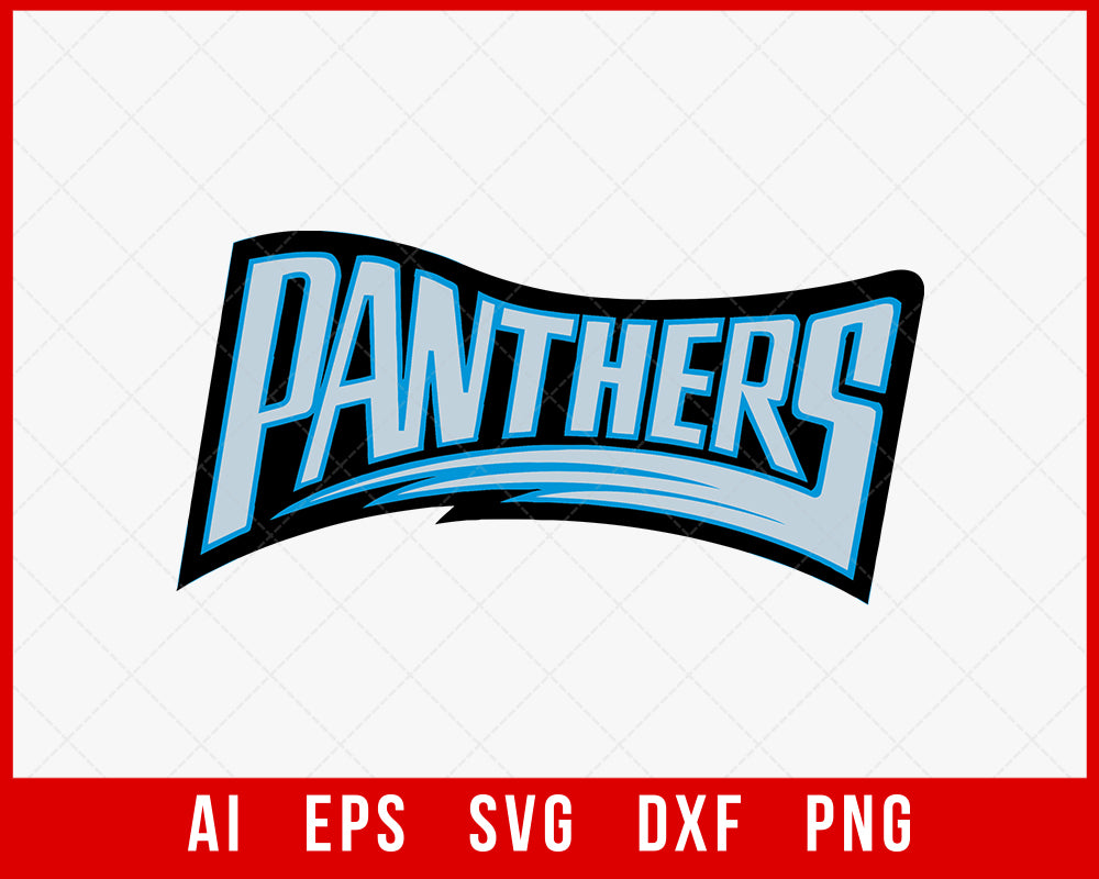 Carolina Panthers Logo Clipart NFL SVG Creative Design