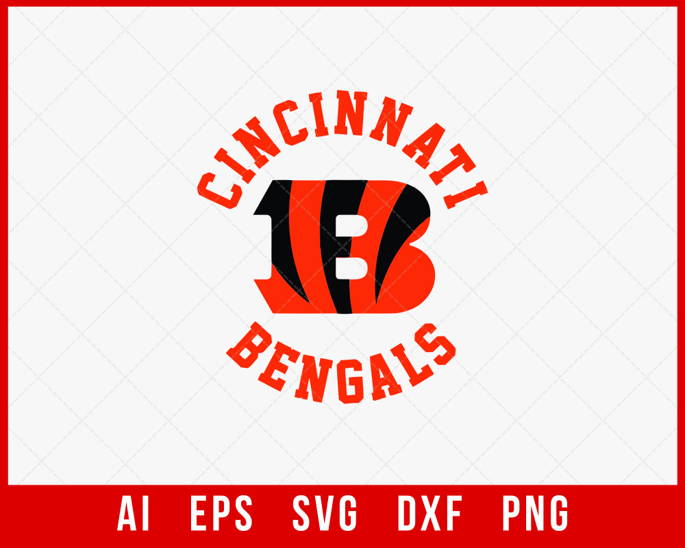 Cincinnati Bengals Logo Outline SVG Cut File for T-shirt Cricut Digital  Download