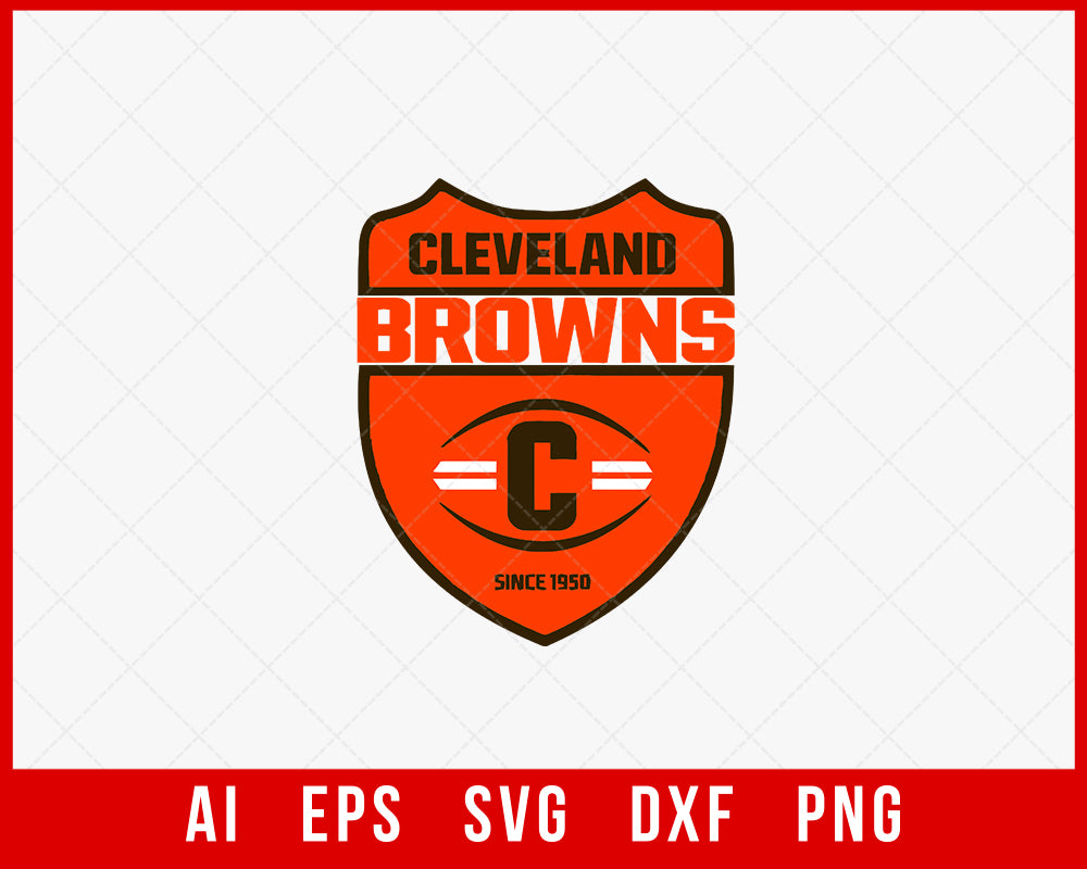 Cleveland Browns Silhouette Clipart NFL T-shirt Design SVG Cut File for  Cricut Digital Download