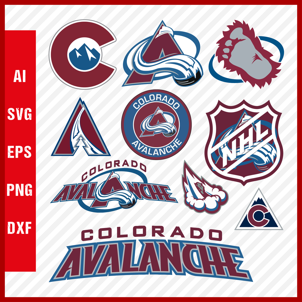 Colorado Avalanche - Vector Logo in 2023  Sports svg, Colorado avalanche, Colorado  avalanche hockey