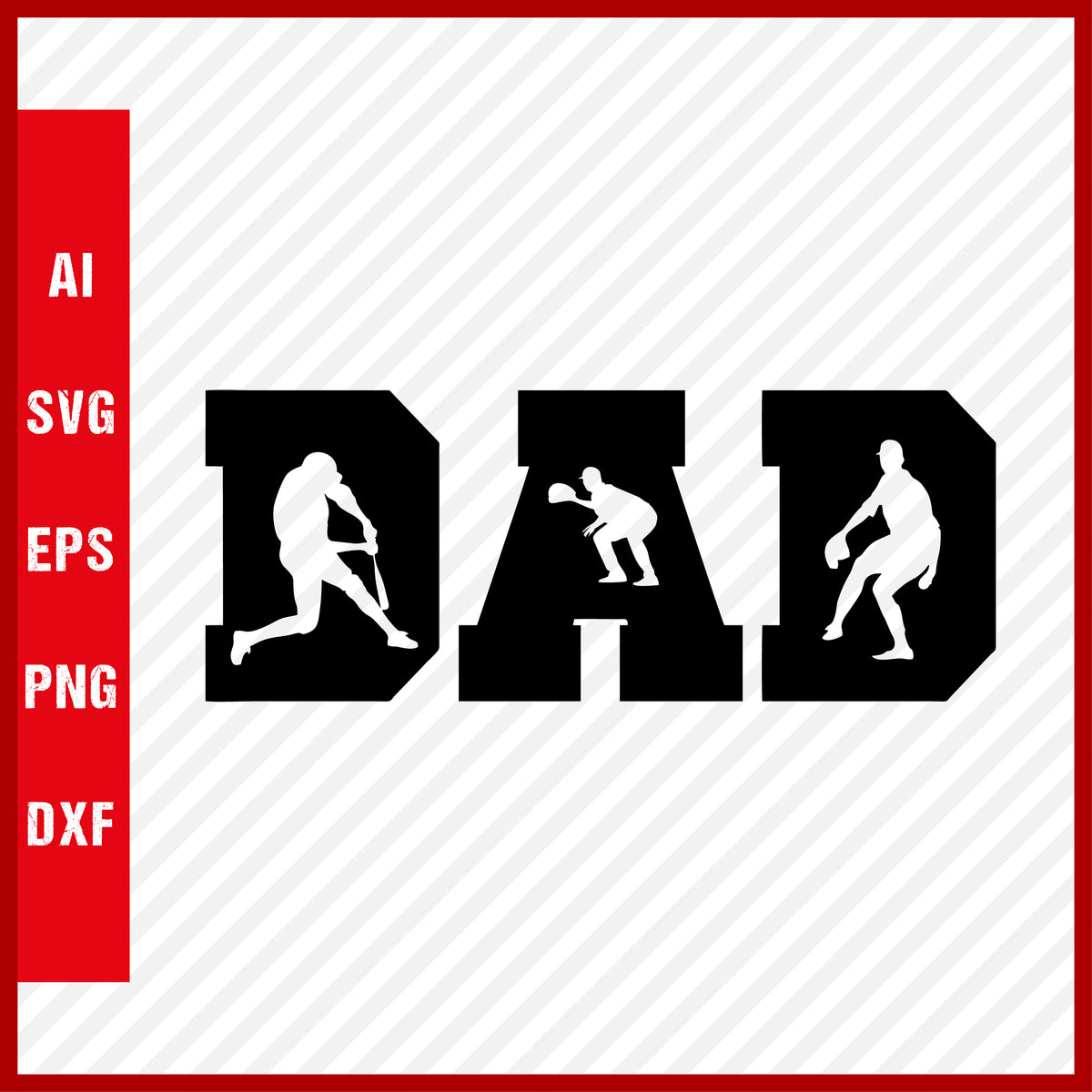 Baseball Dad Digital Download Baseball Dad Shirt Design 