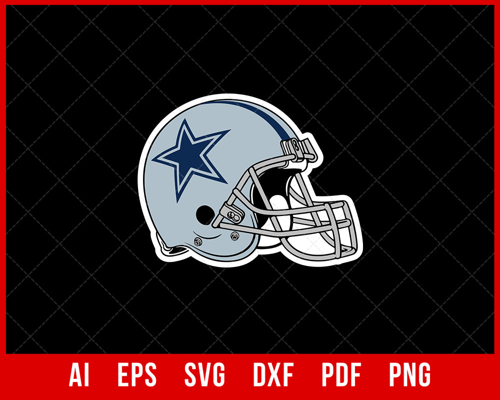 Dallas Cowboys Football Helmet SVG
