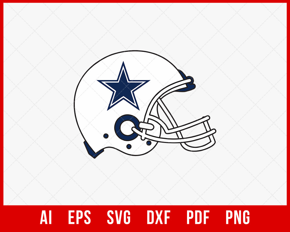 Dallas Cowboys Football Helmet Clipart SVG  Creative Design Maker –  Creativedesignmaker