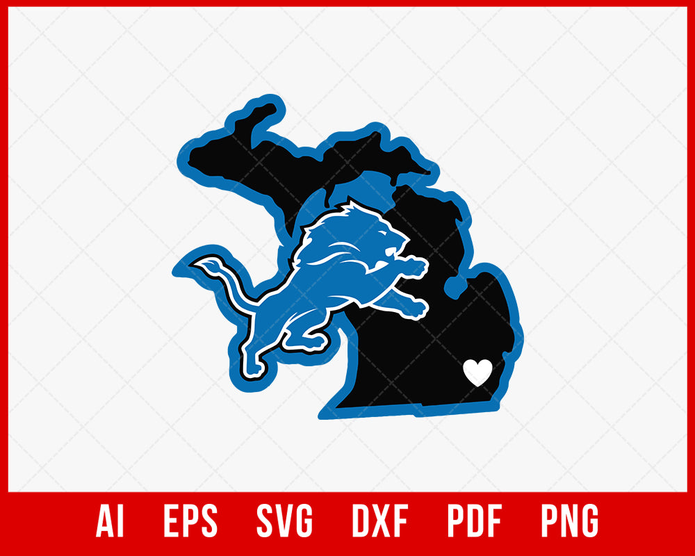 Lions Football Logo, Vector Format