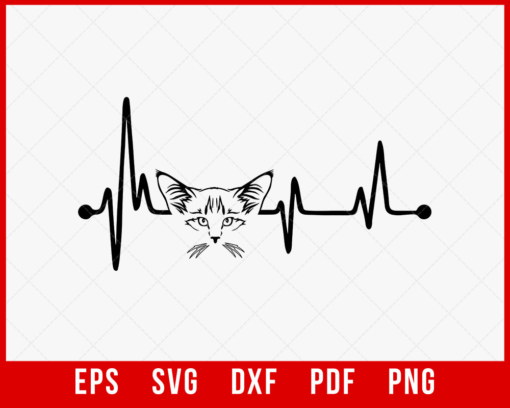 Cat Heartbeat Funny Cute Kitten Lover SVG  Creative Design Maker –  Creativedesignmaker