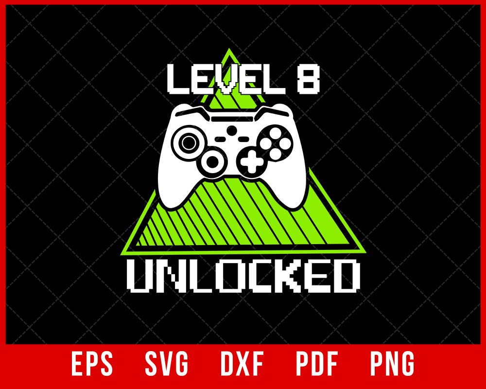 Level 8 Unlocked Video Games 8th Birthday' Sticker