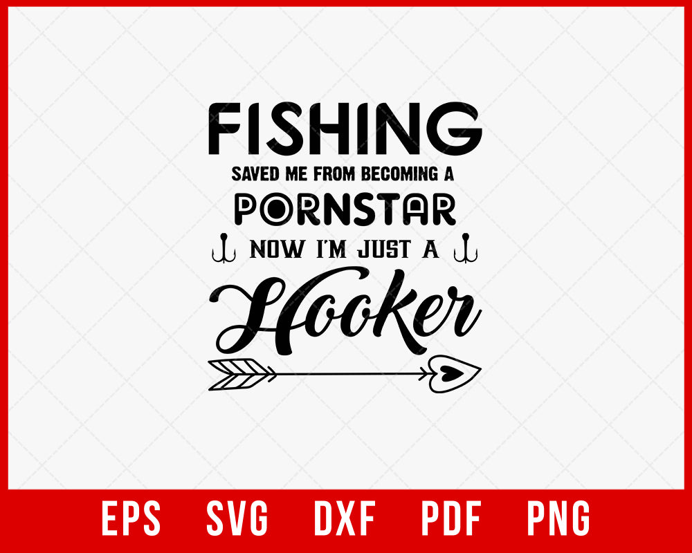 Fishing Makes Me Happy Funny Outdoor T-Shirt Design Digital Download File