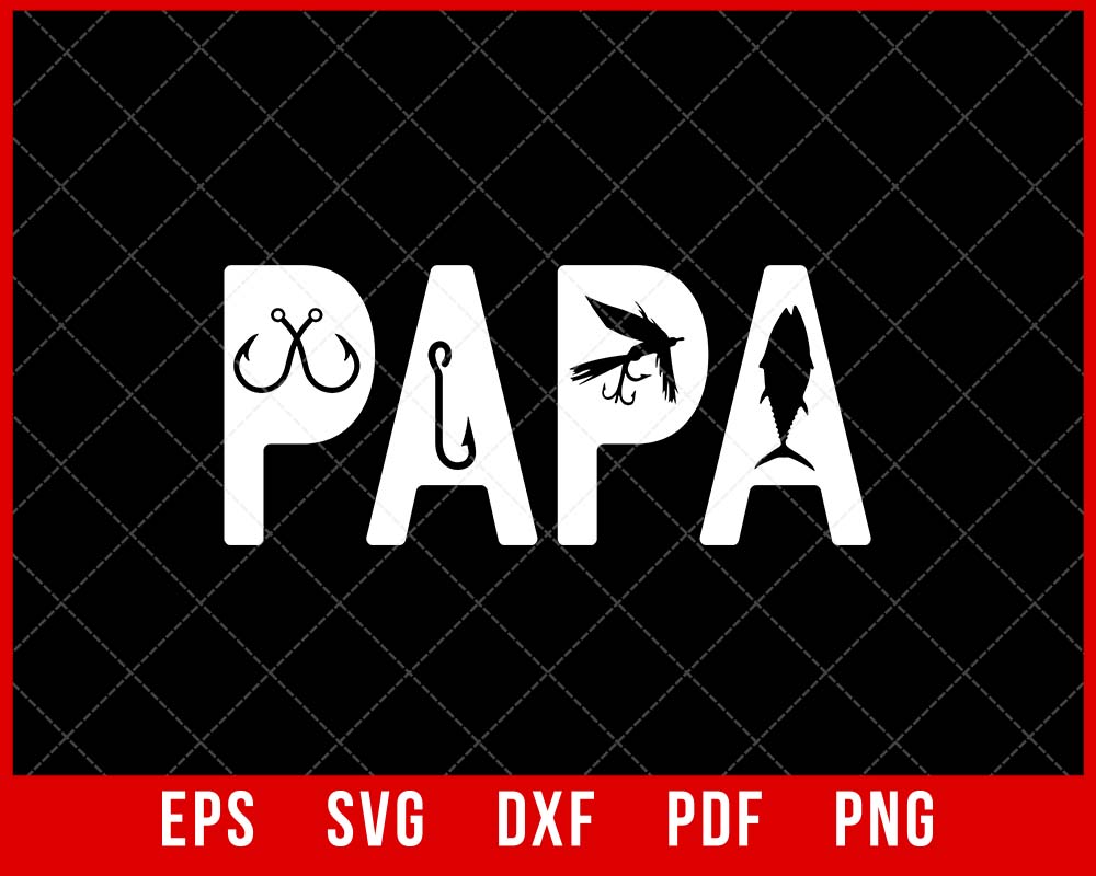 Fishing Papa Funny Fishing T-shirt Design SVG Cutting File Digital Dow –  Creativedesignmaker