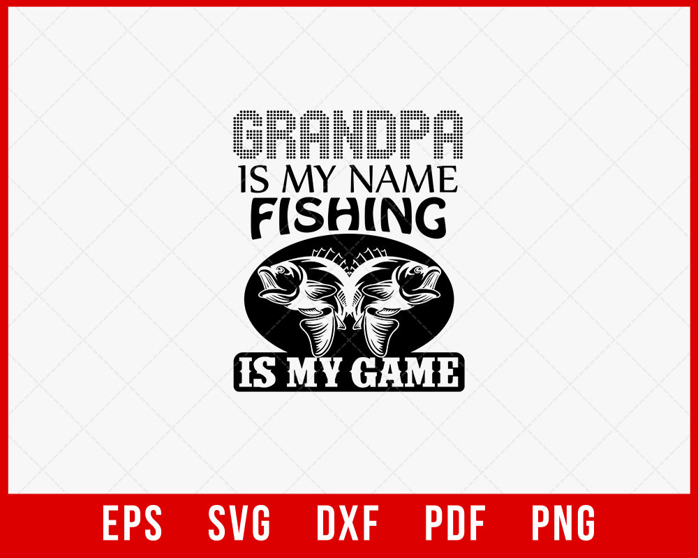 Grandpa Fishing Shirt Grandpa is My Name Fishing is My Game Shirt Funny  Grandpa Tee Fishing Gifts : : Everything Else