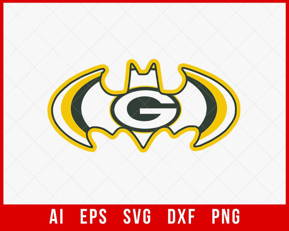 Green Bay Packers Batman Clipart SVG