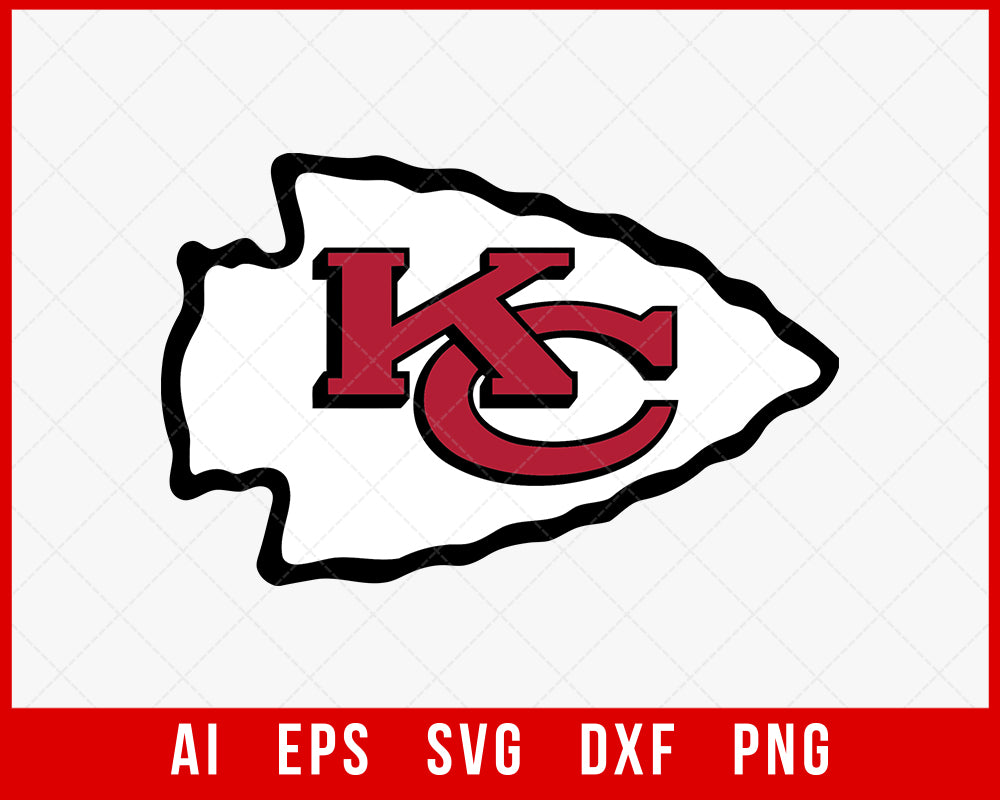 Kansas City KC Chiefs Arrowhead PNG SVG Digital File 