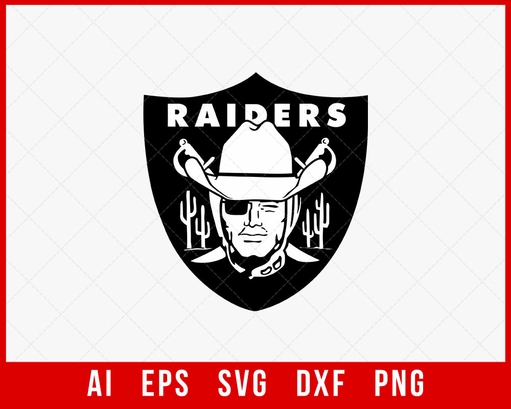 Las Vegas Raiders Logo Silhouette NFL T Shirt Design SVG PNG EPS DXF Cut  File for Cricut Digital Download