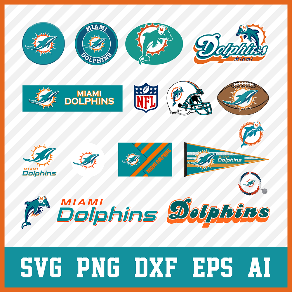 Miami Dolphins Logo Silhouette Cameo  Creative Design Maker –  Creativedesignmaker