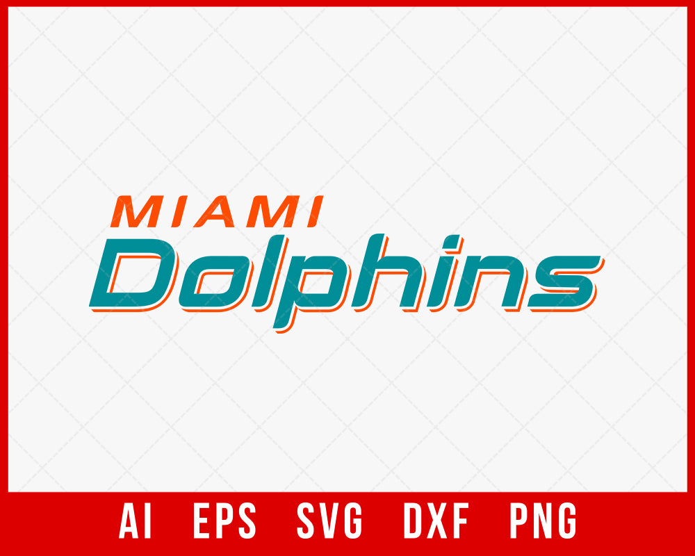 Miami Dolphins Logo Silhouette Cameo NFL T-shirt Design SVG Cut File for  Cricut Digital Download