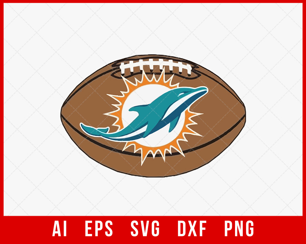 Miami Dolphins Logo Sports SVG Cut File