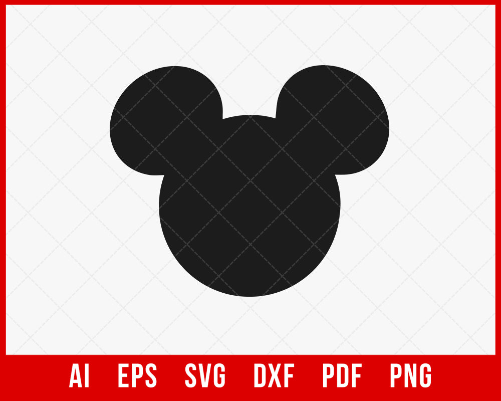 Mickey Mouse Head Silhouette Printable