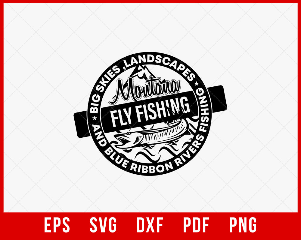 Montana Fly Fishing T-shirt Design