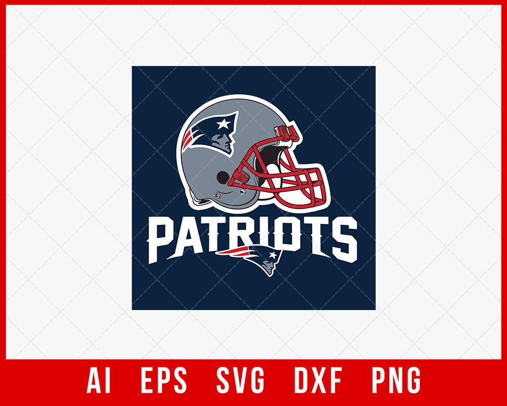 New England Patriots Helmet SVG Cut File - Free Sports Logo Downloads