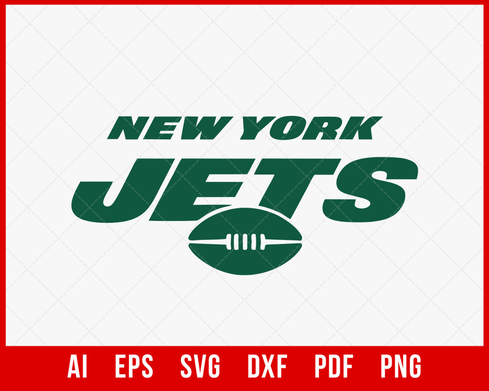 NFL Team New York Jets Logo Silhouette SVG