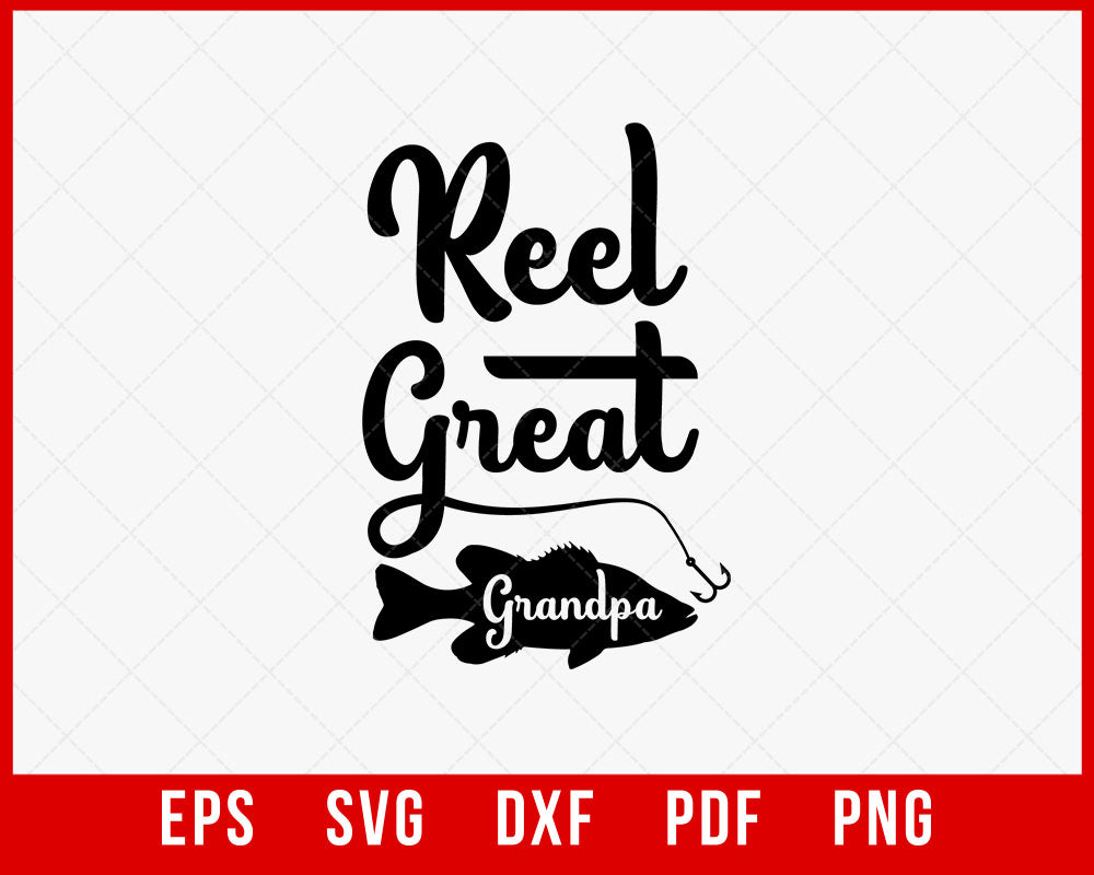 Reel Great Grandpa T-shirt Design Fishing SVG