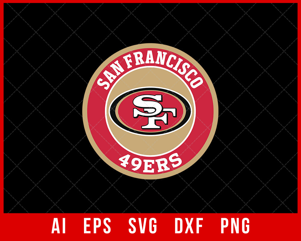 NFL San Francisco 49ers Logo Clipart SVG  Creative Design Maker –  Creativedesignmaker