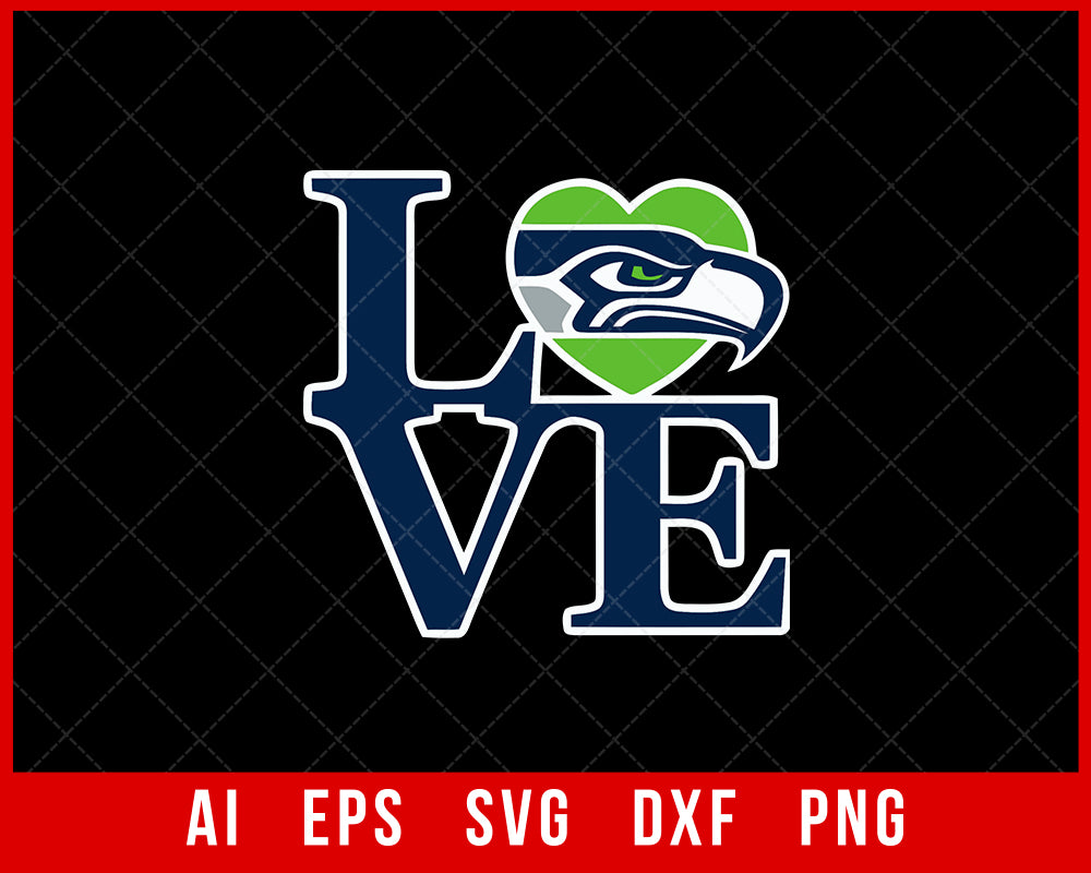 Seattle Seahawks Logo Clipart Silhouette SVG  Creative Design Maker –  Creativedesignmaker