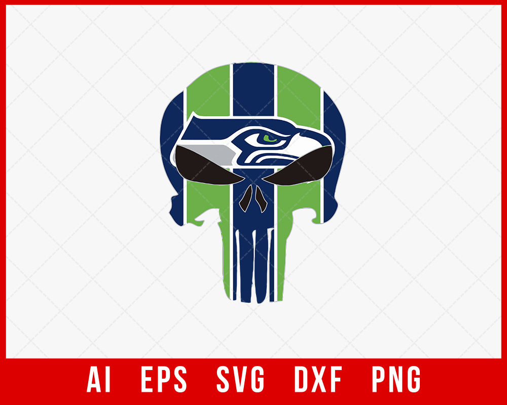 Seattle Seahawks Skull SVG, Seahawks SVG, Football SVG, Seattle