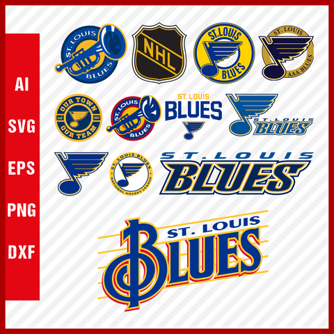 St. Louis Blues Svg NHL National Hockey League Team Svg Logo Clipart Bundle