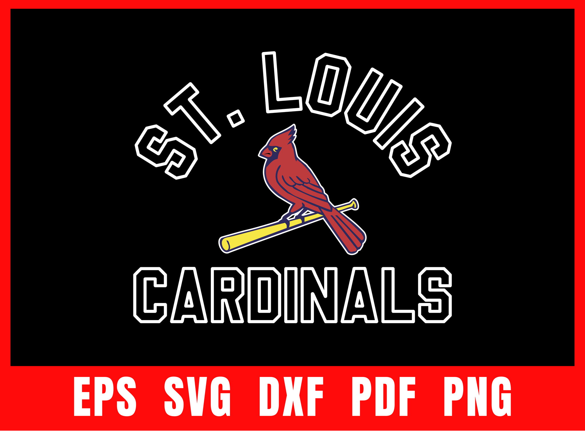 St. Louis Cardinals Baseball team Sport Lover T-Shirt Design EPS SVG D ...