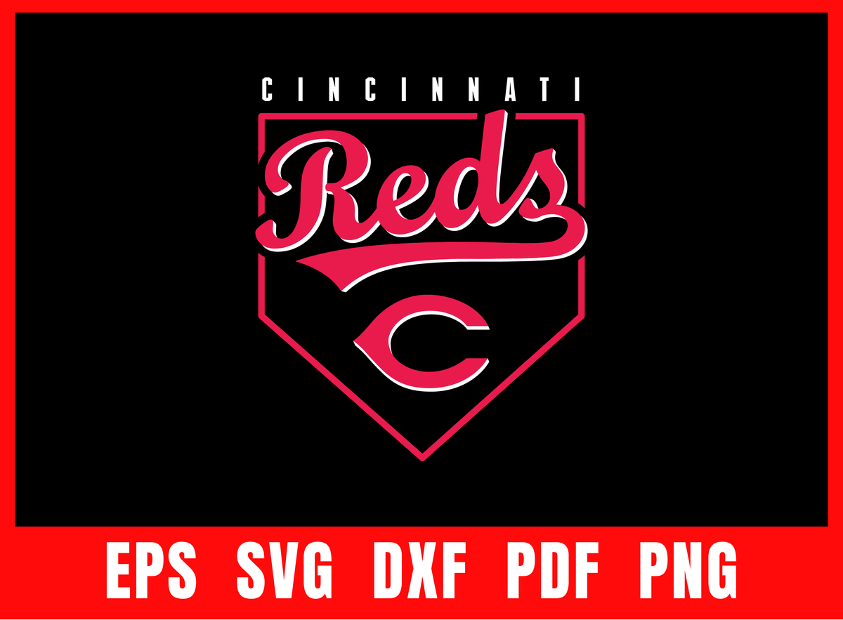 Cincinnati Reds Baseball Team Sport Lover T-Shirt Design EPS SVG DXF P ...