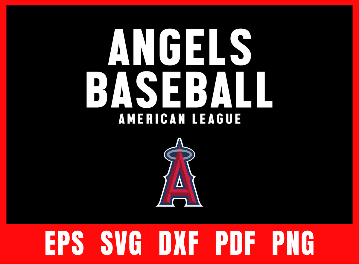 Los Angeles Angels Baseball Team Sport Lover T-Shirt Design EPS SVG DX ...