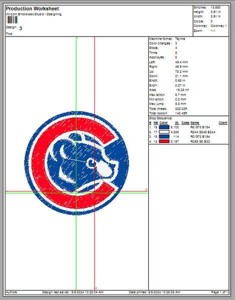 Chicago Cubs Embroidery, Mlb Embroidery, Machine Embroidery, 4 File sizes- Instant Download