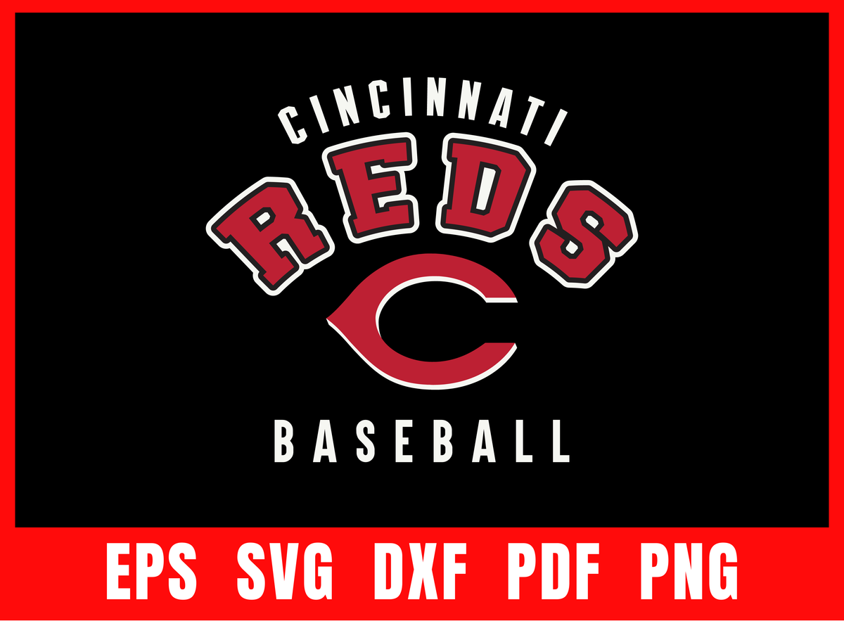 Cincinnati Reds Baseball Team Sport Lover T-Shirt Design EPS SVG DXF P ...